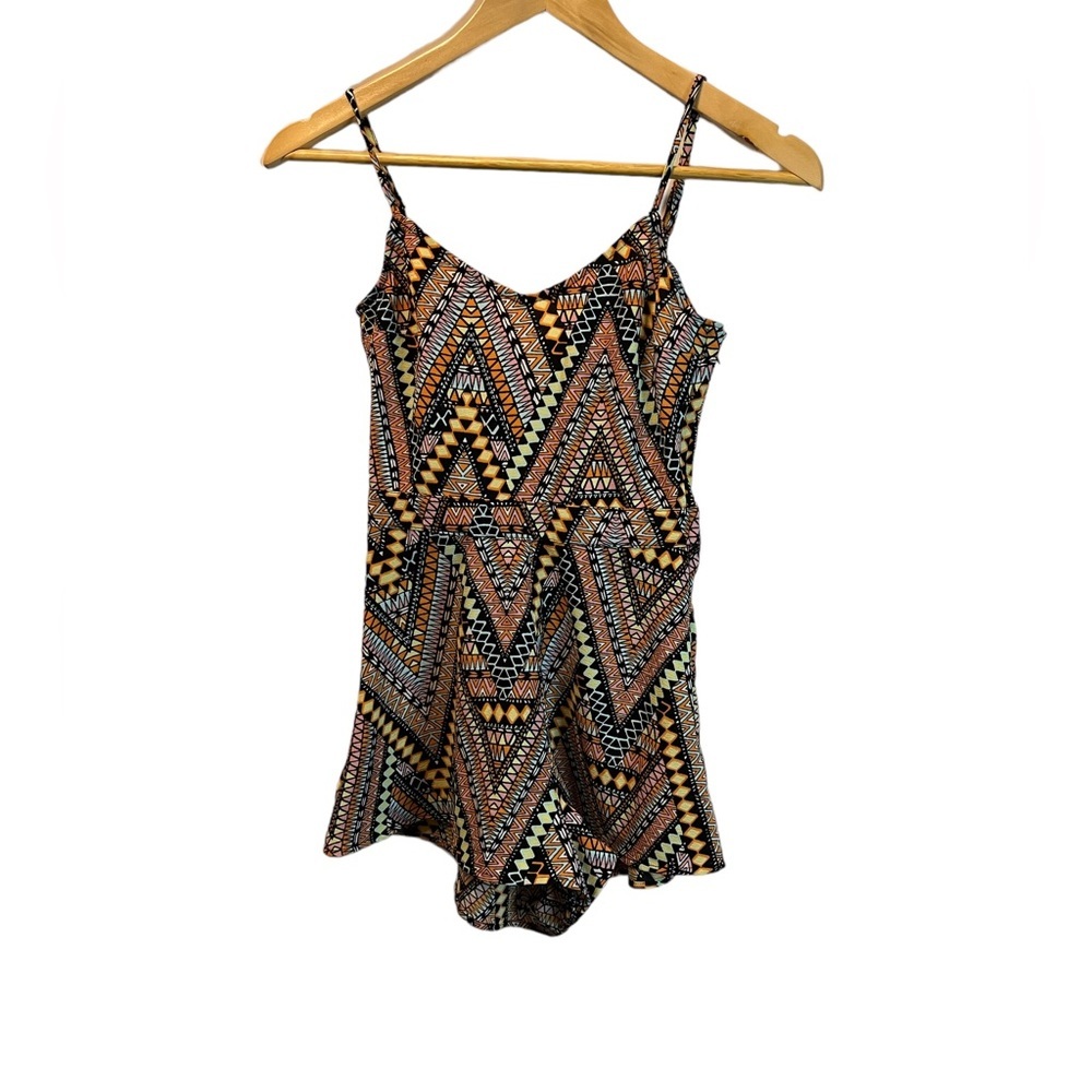 H&M Multicolor Geometric Print Romper
